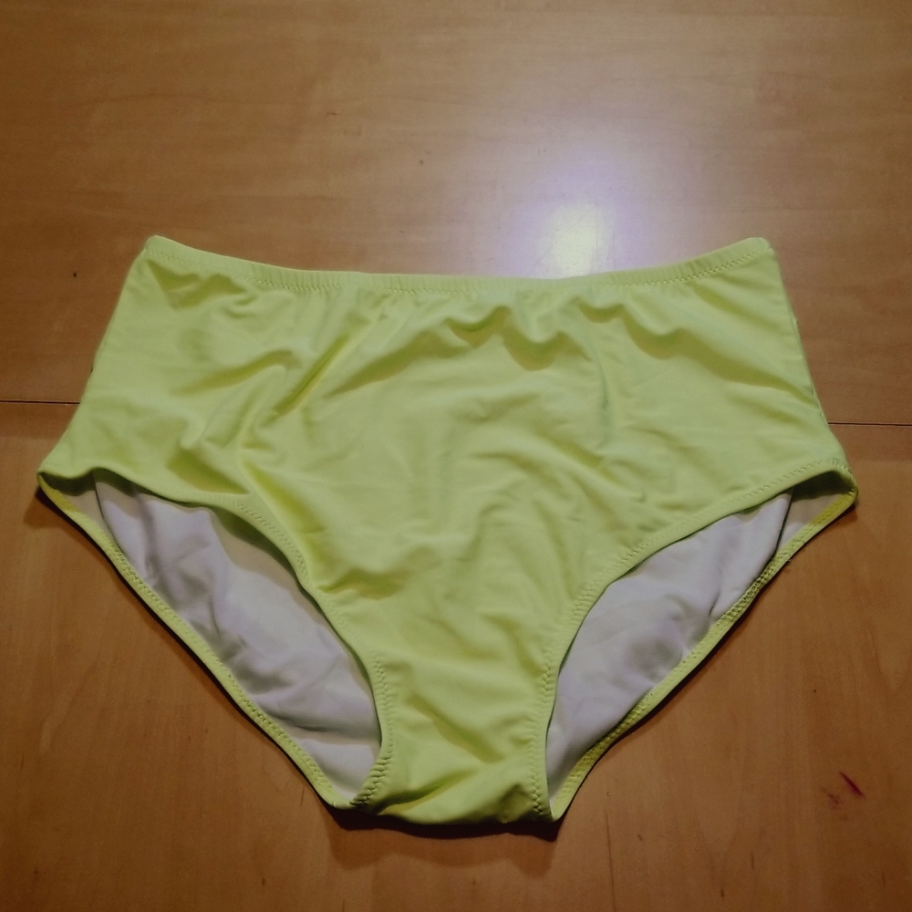 High Waisted Yellow, Bikini Bottom, XL